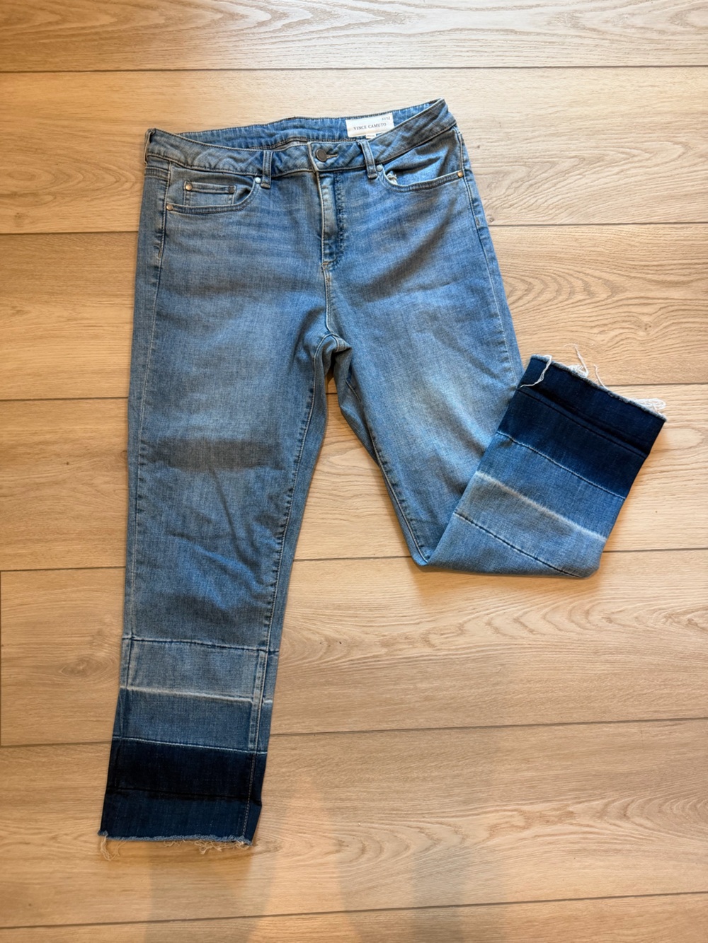 Vince Camuto Ombrè Cropped Jeans